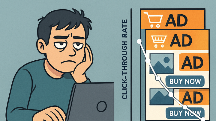 Illustration of Ad fatigue