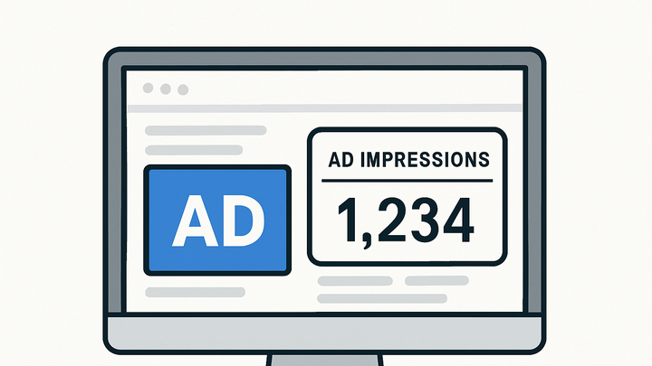 Illustration of Ad impression