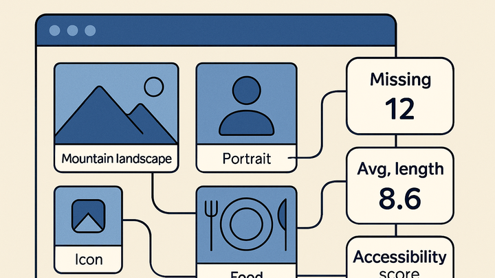 Illustration of Alt text analytics