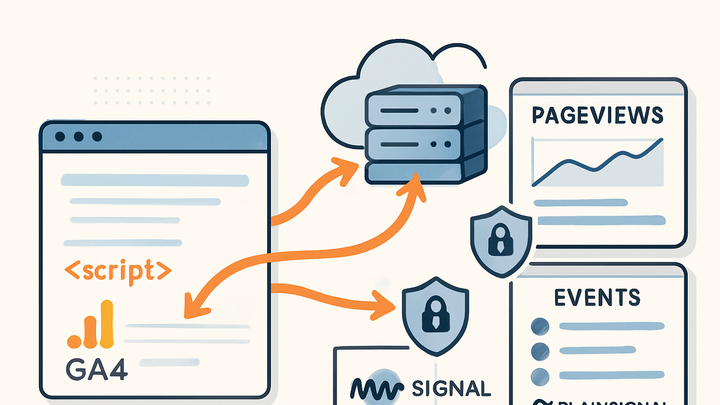Illustration of Analytics tracking