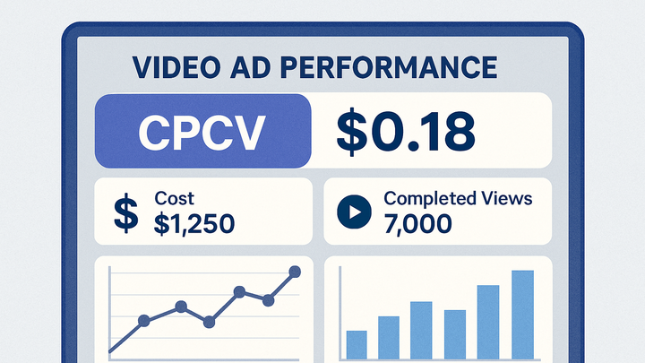 Illustration of Cpcv (cost per completed view)
