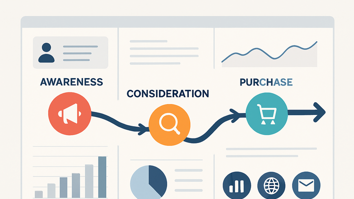 Illustration of Customer journey mapping