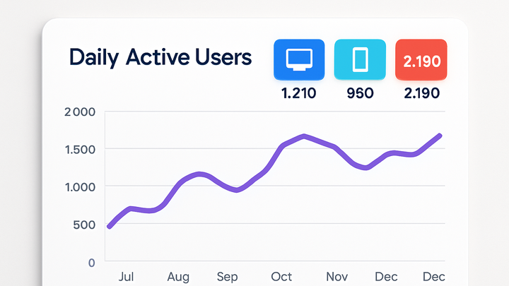 Illustration of Daily active users (dau)