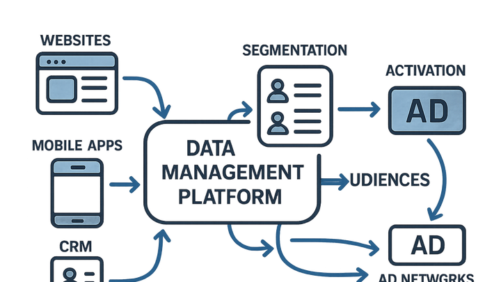 Illustration of Data management platform (dmp)
