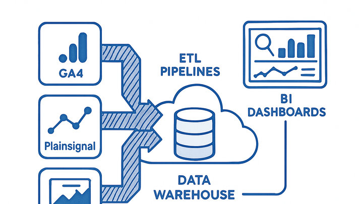 Illustration of Data warehousing