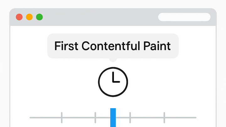 Illustration of First contentful paint (fcp)