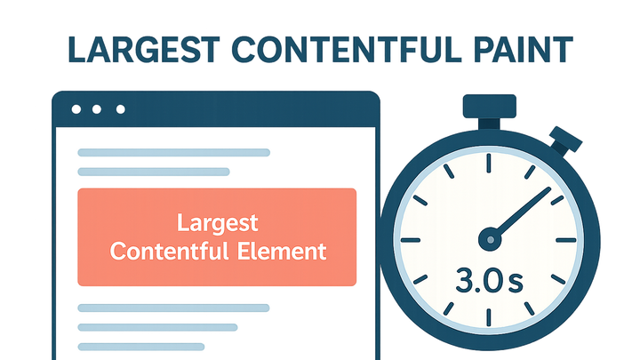 Illustration of Largest contentful paint (lcp)
