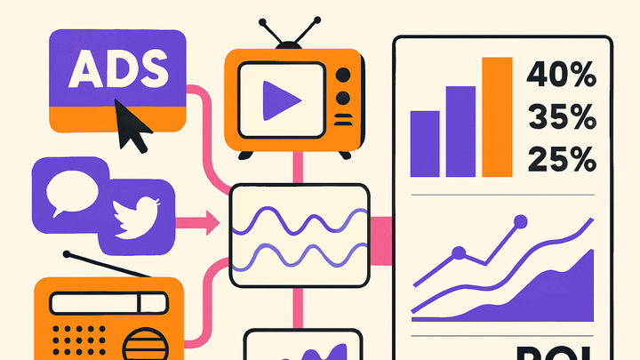 Illustration of Media mix modeling