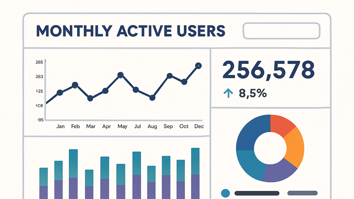Illustration of Monthly active users (mau)