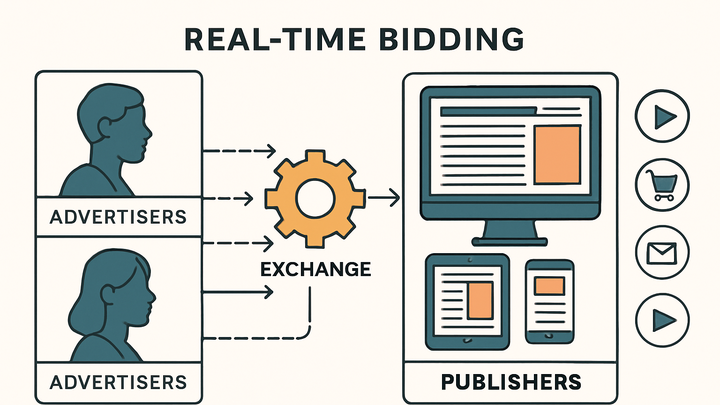 Illustration of Programmatic advertising