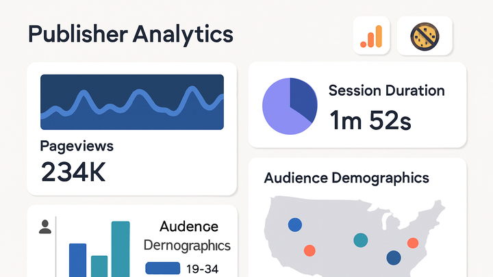 Illustration of Publisher analytics