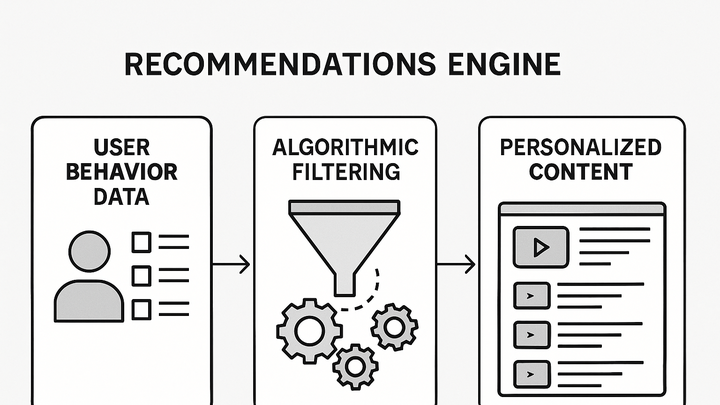 Illustration of Recommendations engine