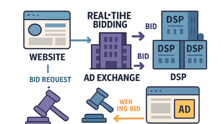 Illustration of Rtb (real-time bidding)