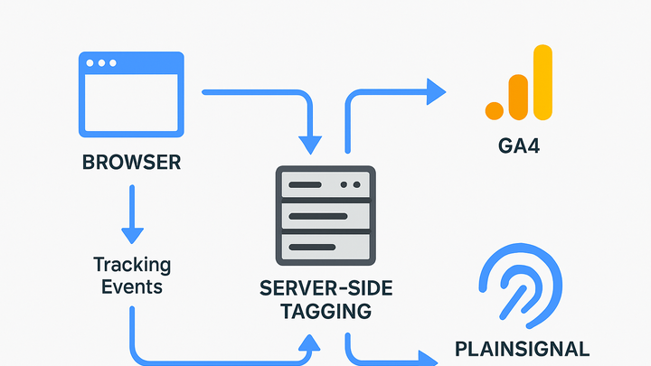 Illustration of Server-side tagging