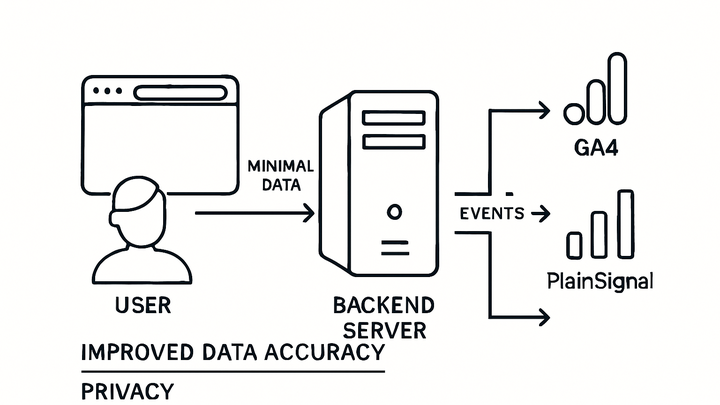 Illustration of Server-side tracking
