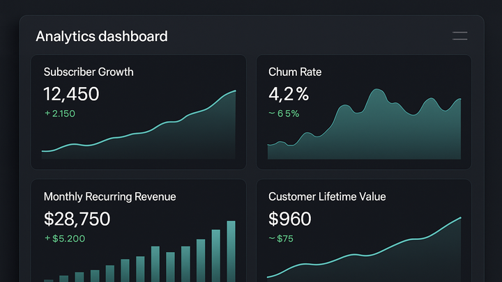 Illustration of Subscription analytics