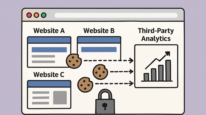 Illustration of Third-party cookie