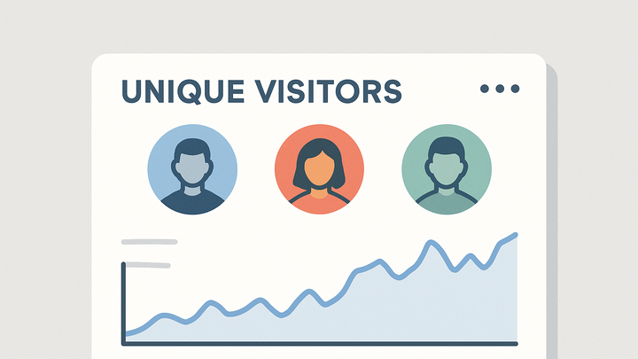 Illustration of Unique visitor