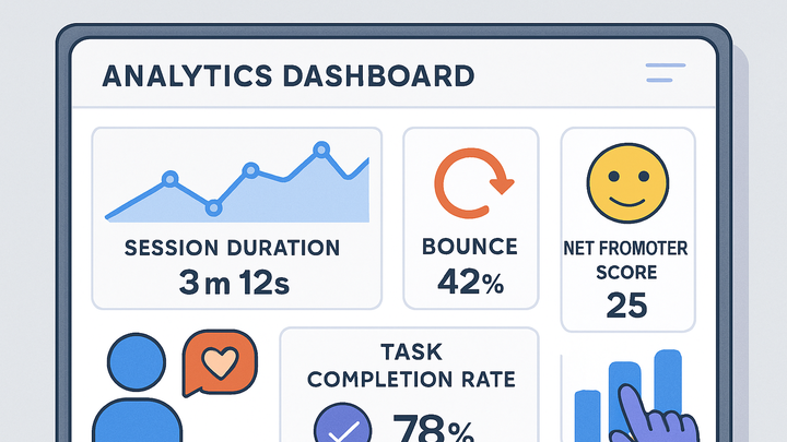 Illustration of User experience (ux) metrics