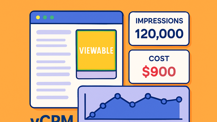 Illustration of Viewable cpm (vcpm)